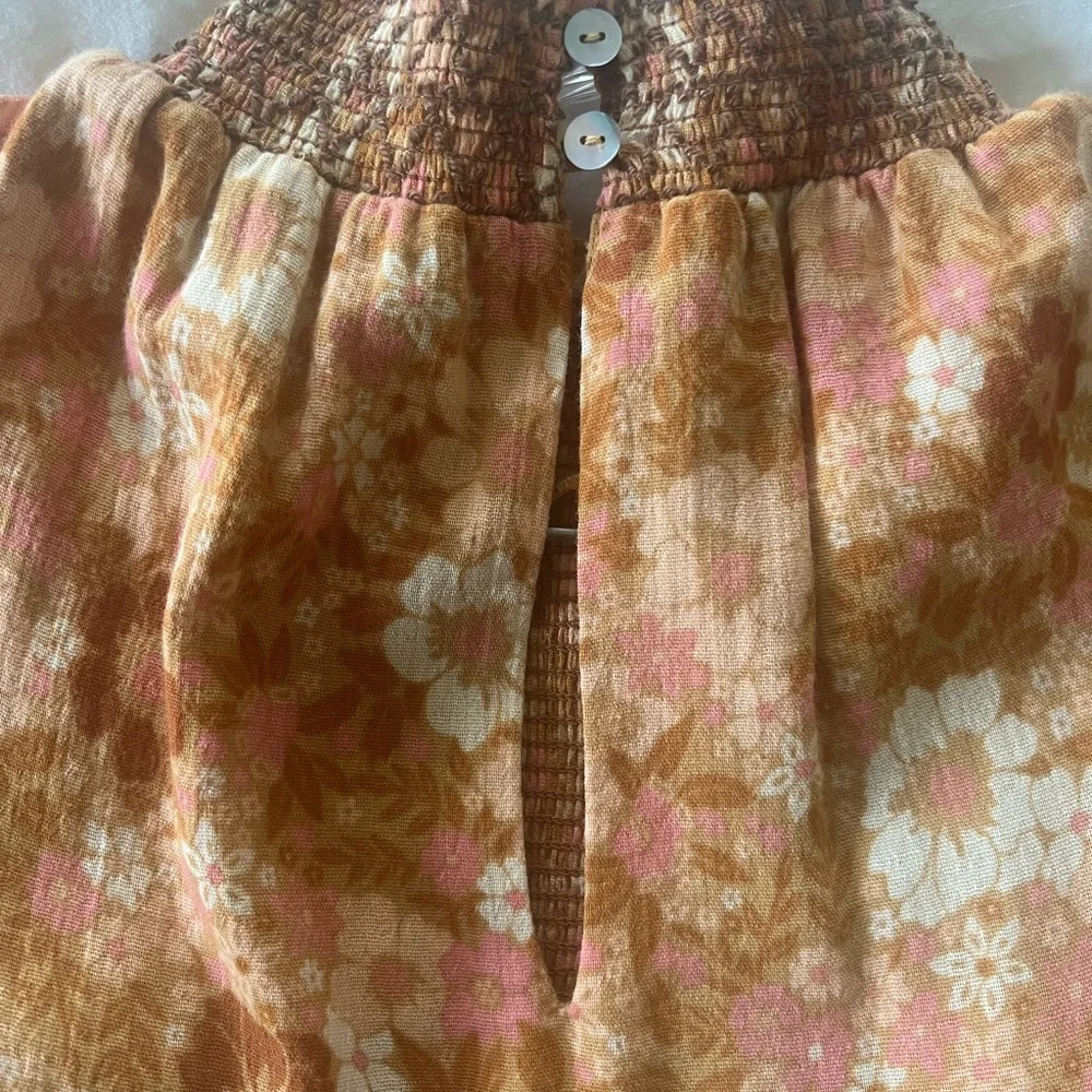 spell & the gypsy collective anne floral ruched midi dress EUC size M, lined - Picture 3 of 11